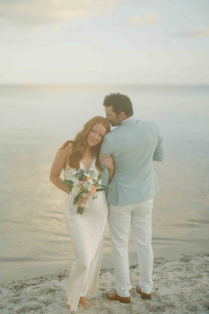 Key West Elopement with photos on the beach at sunset