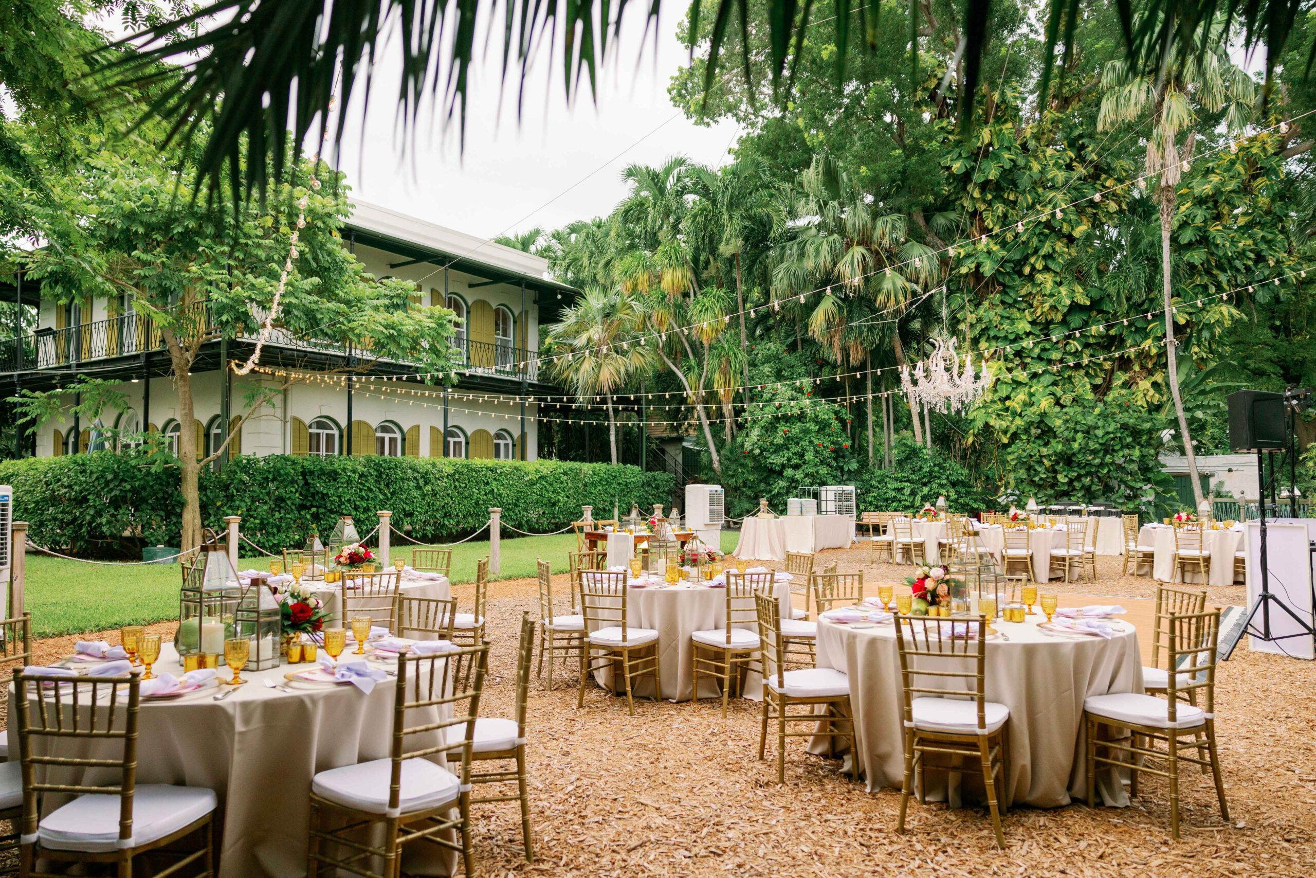 Hemingway Home garden wedding in Key West.