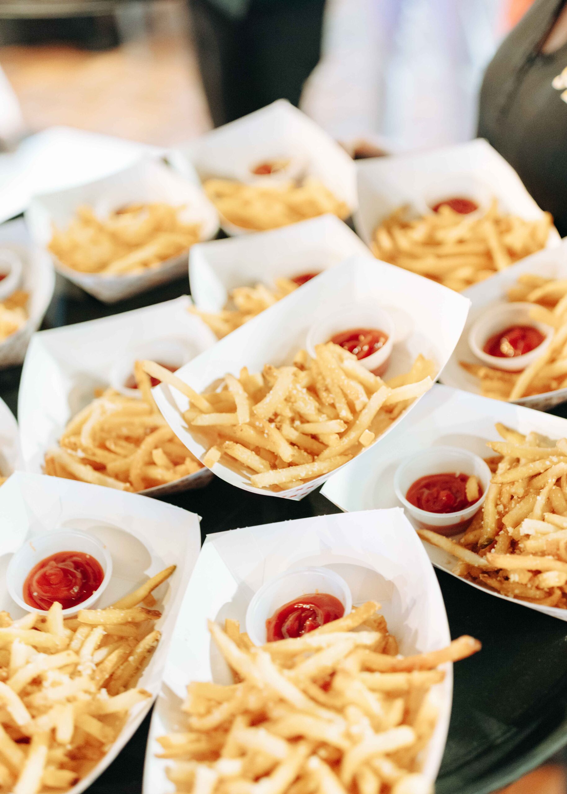 Late-night wedding snacks - french fries